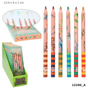 Dino World kleurpotloden multicolor